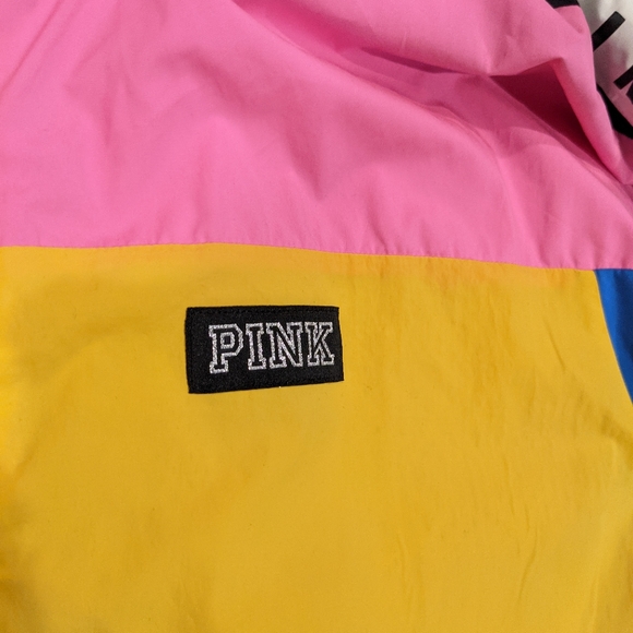 PINK Victoria's Secret Color Block Windbreaker M/L - Picture 4 of 7